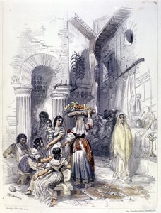 Vista do gueto de Roma em 1830. de Unknown artist