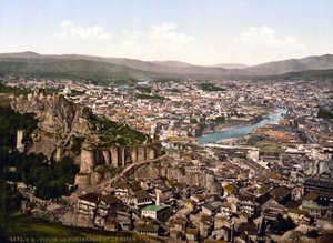Vista de Tbilisi (antigo nome Tiflis), capital da República da Geórgia - ca. 1890 Coleção privada de Unknown artist