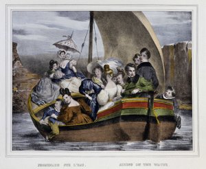 Caminhe sobre a água - litografia, deb. Século XIX de Unknown artist