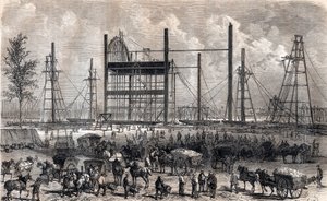 Obras do Campo de Marte em Paris, no final de Abril de 1866 - gravura de 1867 de Unknown artist
