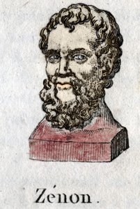 Zenon de Cition (v. 335 - v. 264 a.C.), filósofo grego. gravura de 1822. de Unknown artist