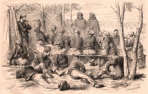 Grupo Zouave descansando no acampamento de Chalons de Unknown