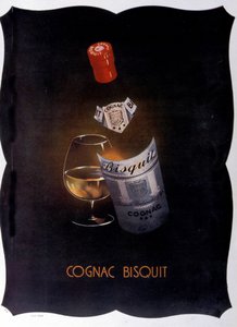 cartaz publicitário do Cognac Bisquit. 1932. de Unknown artist