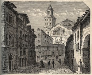 cathedrale Saint-Front - Perigueux - Dordogne - França - (Saint Front) gravura em "PATRIE" - DESCRIÇÃO PECTUREQUIREQUE DE LA FRANCE EN 6 VOLUES BY LUCIEN HUARD - final do século XIX de Unknown artist