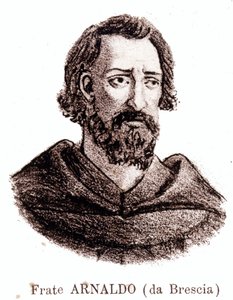 retrato de Arnaud de Brescia (Arnaldo da brescie) (1090 - 1155), reformador político e religioso italiano. de Unknown artist