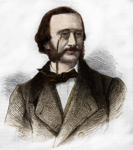 Retrato de Jacques Offenbach (1819-1880), compositor alemão, francês naturalizado. de Unknown artist