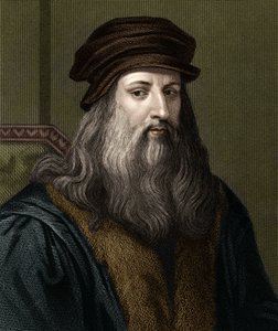 Retrato de Leonard de Vinci (1452-1519) (Leonardo da Vinci), pintor italiano. de Unknown artist