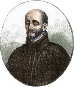 Retrato de Santo Inácio de Loyola (1491-1556), fundador da Companhia de Jesus. de Unknown artist