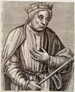 retrato do rei da Polónia Casimir III, o Grande. 1310-1370. gravura do século XVII. de Unknown artist