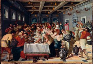 o casamento de Caná Os personagens são vetus no Venetian de Unknown artist