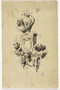 Desenho de uma peça de chaminé de Unknown Italian