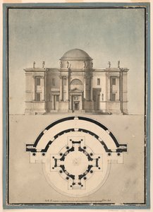 Projeto para um Templo Clássico com Tempietto e Edícula Semicircular