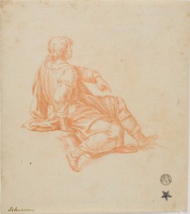 Jovens sentados de perfil de Unknown Italian