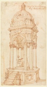 Desenho, Catafalco da artista bolgonhesa Elisabetta Sirani (1638-1665), 1665