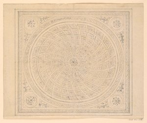 Desenho, Desenho do teto, 1815-22 de Unknown artistUnknown artist