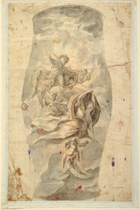 Desenho, Desenho de teto com Apolo, ca. 1780