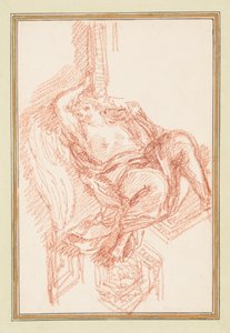 Desenho, pormenor do teto com figura masculina alada, ca. 1759-70