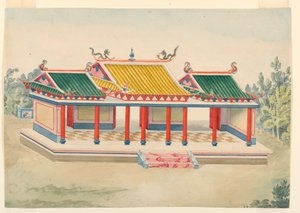 Desenho, Pavilhão da Chinoiserie, 1815-22 de Unknown artistUnknown artist