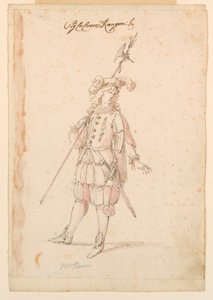 Desenho, Desenho de Figurinos: Um alemão para um ballet, ca. 1720