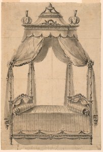 Desenho, Projeto de uma cama, ca. 1785