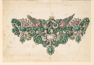 Desenho, Projeto de um broche, 1740-50 de Unknown artistUnknown artist
