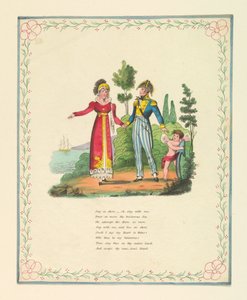 Cartão de felicitações, "Fica em terra, - oh, fica comigo...", ca. 1821