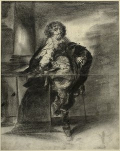 Um homem em traje do século XVII de Unknown artist