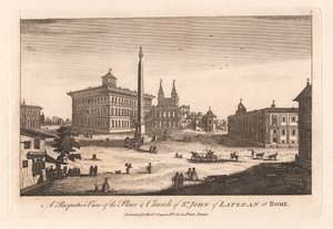 Uma Perspectiva do Lugar & Igreja de São João de Latrão em Roma de Unknown artist