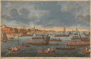 Uma Vista de Gravesend em Kent, com Tropas a Passar o Tamisa ao Forte de Tilbury de Unknown artist