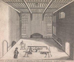 A View of ye Inside of ye Kitchen of Christ Church College, Oxon anteriormente Cardinal College; [não numerada] (Volume Um) de Unknown artist