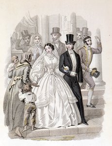 Um casamento burguês, gravado a partir de 1860. de Unknown artist