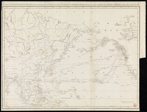 Carta do Oceano Pacífico Norte, contendo a costa NE da Ásia e a costa NW da América, explorada em 1778 e 1779 pelo Capitão Cook e explorada em 1788 e 1789 por John Meares (gravura) de Unknown artist