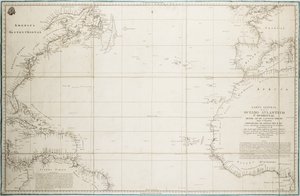 Uma carta geral do Oceano Atlântico a norte do Equador de Unknown artist