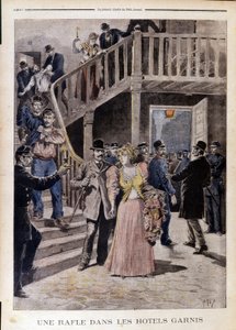 Uma ronda nos hotéis - no "Le Petity Journal" du 04/08/1895 de Unknown artist