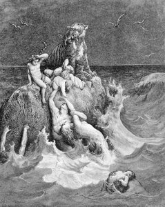Uma cena da enchente, Gênesis de Unknown artist