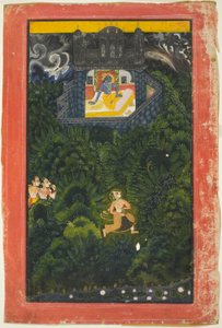 Abhisarika Nayika (Heroína que corre para encontrar o seu amante) de Unknown artist