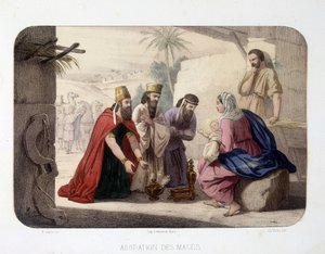 Adoração dos Magos (oferenda a Cristo, à Virgem Maria e a José) de Unknown artist