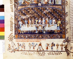 Viagem de Alexandre ao Jardim do Éden, c.1400 (miniatura) de Unknown artist