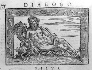 Alegoria do Nilo, gravura do século XVII. de Unknown artist