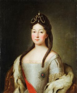 Anna Petrovna de Russie - Retrato da czarevna Anna Petrovna da Rússia (1708-1728), filha do Imperador Pedro I da Rússia, Anônimo. Óleo sobre tela, último quarto do século XVIII, Museu Estadual de Arquitetura, História e Arte, Vladimir de Unknown artist