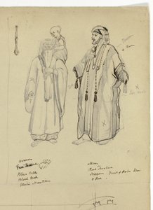Árabe Homem, Mulher e Criança de Unknown artist