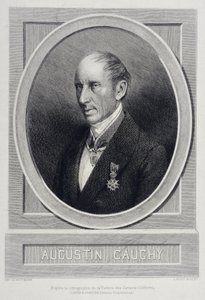 Augustin Louis Cauchy 1789-1857 Matemático inglês - gravura de Unknown artist