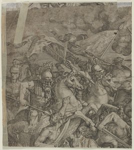Batalha da Ponte Milviana (fragmento) (verso) de Unknown artist