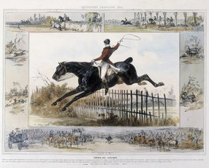 Corrida da Torre do Sino na "História Pitoresca da Equitação Antiga e Moderna" de Charles Aubry de Unknown artist