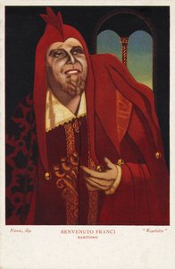 Benvenuto Franci como o barítono italiano "Rigoletto" de Verdi de Unknown artist