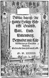 Bíblia de Lutero. 1534. Wittenberg. Civica Biblioteca Sormani. Milão de Unknown artist