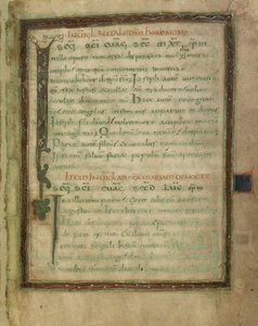 Bifólio de um Lecionário do Evangelho (fols. 5 e 12) de Unknown artist