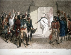 Nascimento do Rei de Roma: Napoleão II (Francisco Carlos José Napoleão Bonaparte), filho do Imperador Napoleão I (1769-1821). 1811-1832. de Unknown artist