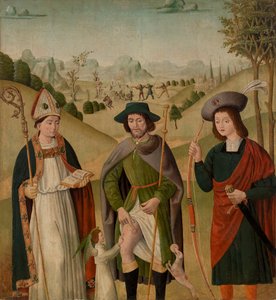 Bispo São, São Roque e São Sebastião de Unknown artist