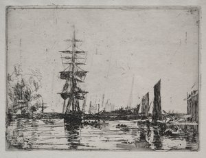 Barcos na âncora de Unknown artist